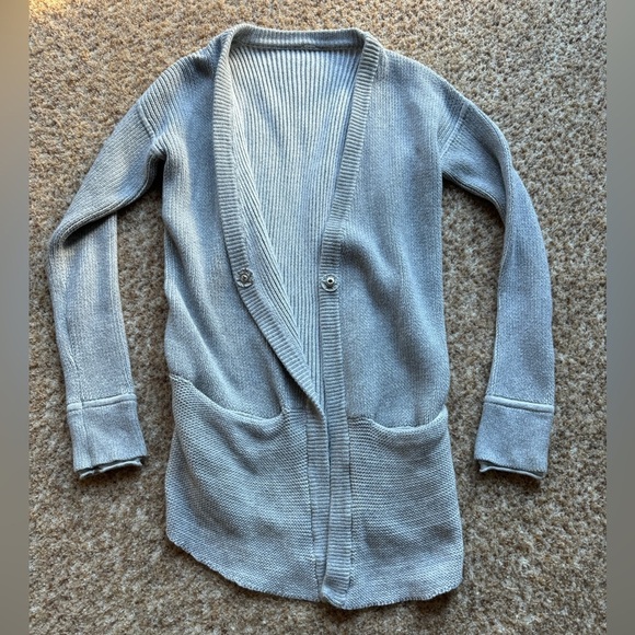 Lululemon We Like To Cardi Sweater gray size 2. No size tag - Picture 1 of 7